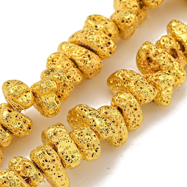 PandaHall Electroplated Natural Lava Rock Beads Strands, Chip, Golden Plated, 3~4x6~11x4~6mm, Hole: 1mm, about 107~111pcs/strand...
PandaHall Electroplated Natural Lava Rock Beads Strands, Chip, Golden Plated, 3~4x6~11x4~6mm, Hole: 1mm, about 107~111pcs/strand...