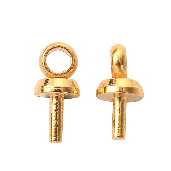 PandaHall 304 Stainless Steel Cup Pearl Peg Bails Pin Pendants, For Half Drilled Beads, Golden, 6x3mm, Hole: 1.5mm, Pin:0.8mm 304 Stainless...
PandaHall 304 Stainless Steel Cup Pearl Peg Bails Pin Pendants, For Half Drilled Beads, Golden, 6x3mm, Hole: 1.5mm, Pin:0.8mm 304 Stainless...