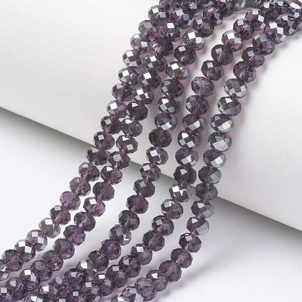 PandaHall Electroplate Transparent Glass Beads Strands, Half Gray Plated, Faceted, Rondelle, Dark Orchid, 6x5mm, Hole: 1mm, about..., Purple
PandaHall Electroplate Transparent Glass Beads Strands, Half Gray Plated, Faceted, Rondelle, Dark Orchid, 6x5mm, Hole: 1mm, about..., Purple