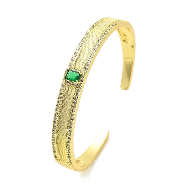 PandaHall Brass Pave Green Cubic Zirconia Open Cuff Bangles for Women, Real 18K Gold Plated, 3/8 inch(0.85cm), Inner Diameter: 2-1/2x1-7/8...
PandaHall Brass Pave Green Cubic Zirconia Open Cuff Bangles for Women, Real 18K Gold Plated, 3/8 inch(0.85cm), Inner Diameter: 2-1/2x1-7/8...