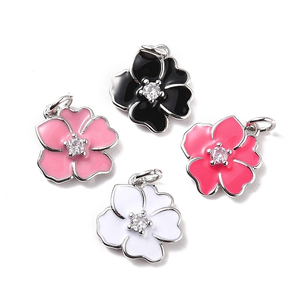 PandaHall Rack Plating Brass Micro Pave Cubic Zirconia Charms, with Enamel and Jump Ring, Long-Lasting Plated, Flower, Mixed Color..., Multicolor
PandaHall Rack Plating Brass Micro Pave Cubic Zirconia Charms, with Enamel and Jump Ring, Long-Lasting Plated, Flower, Mixed Color..., Multicolor