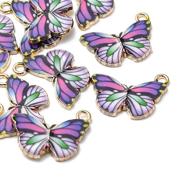 PandaHall Printed Alloy Pendants, Cadmium Free & Nickel Free & Lead Free, Light Gold, Butterfly, Slate Blue, 15x20x1.5mm, Hole: 1.8mm Alloy...
PandaHall Printed Alloy Pendants, Cadmium Free & Nickel Free & Lead Free, Light Gold, Butterfly, Slate Blue, 15x20x1.5mm, Hole: 1.8mm Alloy...