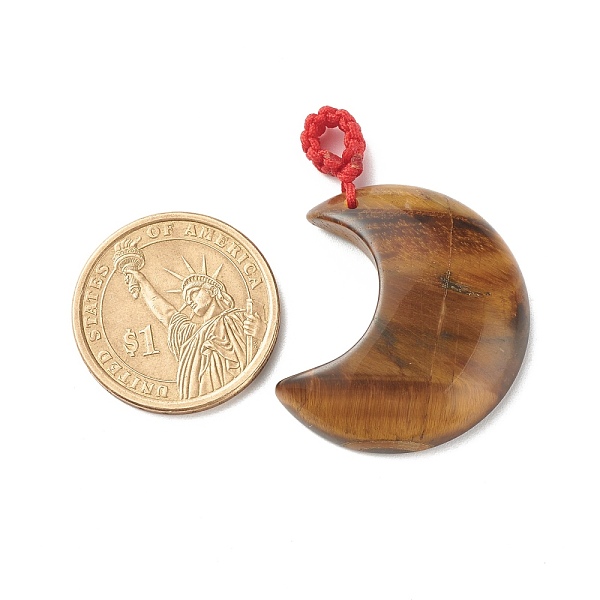 PandaHall Natural Mixed Gemstone Pendants, with Red Nylon Thread Findings, Moon, 35.5x34x7mm, Hole: 3.5mm Mixed Stone Moon
PandaHall Natural Mixed Gemstone Pendants, with Red Nylon Thread Findings, Moon, 35.5x34x7mm, Hole: 3.5mm Mixed Stone Moon