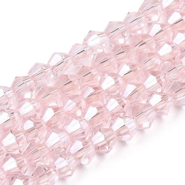 PandaHall Transparent Electroplate Glass Beads Strands, Pearl Luster Plated, Faceted, Bicone, Misty Rose, 6x6mm, Hole: 1mm, about...
PandaHall Transparent Electroplate Glass Beads Strands, Pearl Luster Plated, Faceted, Bicone, Misty Rose, 6x6mm, Hole: 1mm, about...