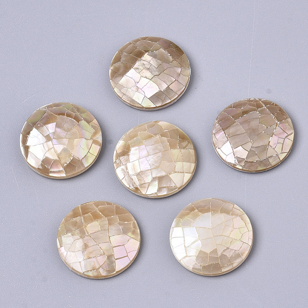 PandaHall Natural Sea Shell Cabochons, with Freshwater Shell, Flat Round, Tan, 16x3~4mm Shell Flat Round Orange
PandaHall Natural Sea Shell Cabochons, with Freshwater Shell, Flat Round, Tan, 16x3~4mm Shell Flat Round Orange