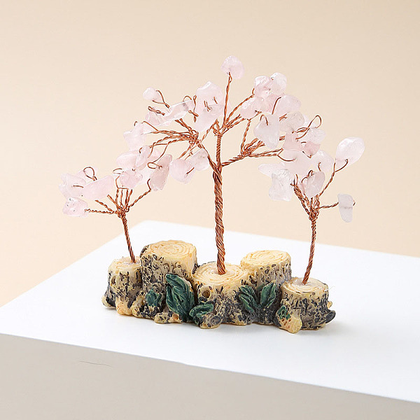 PandaHall Natural Rose Quartz Chips Tree of Life Decorations, Mini Resin Stump Base with Copper Wire Feng Shui Energy Stone Gift for Home...
PandaHall Natural Rose Quartz Chips Tree of Life Decorations, Mini Resin Stump Base with Copper Wire Feng Shui Energy Stone Gift for Home...