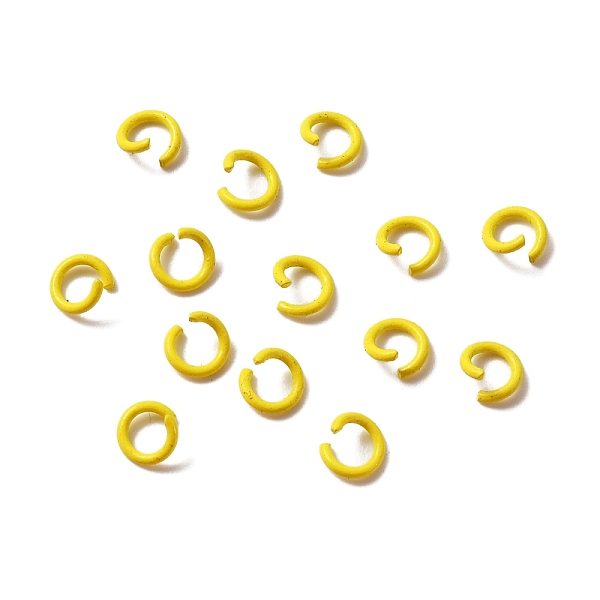 PandaHall Zinc Alloy Open Jump Rings, Baking Painted, Ring, Yellow, 6x1mm, 18 Gauge, Inner Diameter: 4mm, about 100pcs/bag Alloy Ring Yellow
PandaHall Zinc Alloy Open Jump Rings, Baking Painted, Ring, Yellow, 6x1mm, 18 Gauge, Inner Diameter: 4mm, about 100pcs/bag Alloy Ring Yellow