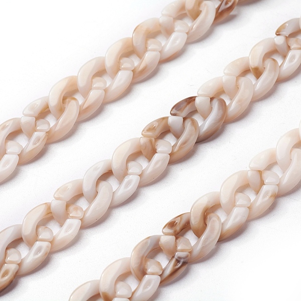 PandaHall Acrylic Curb Chains, Antique White, Link:13x10~10.5x2.5~3mm, about 70cm/strand, 27.56 inch Acrylic Orange
PandaHall Acrylic Curb Chains, Antique White, Link:13x10~10.5x2.5~3mm, about 70cm/strand, 27.56 inch Acrylic Orange