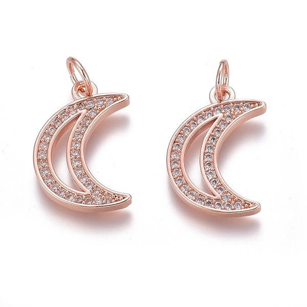 PandaHall Brass Micro Pave Clear Cubic Zirconia Pendants, Long-Lasting Plated, With Jump Rings, Moon, Rose Gold, 17x11.5x1.5mm, Hole: 3mm...
PandaHall Brass Micro Pave Clear Cubic Zirconia Pendants, Long-Lasting Plated, With Jump Rings, Moon, Rose Gold, 17x11.5x1.5mm, Hole: 3mm...