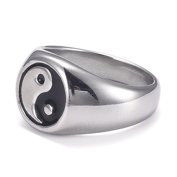 PandaHall 304 Stainless Steel Finger Rings, Yin Yang Ring, with Enamel, Gossip, Stainless Steel Color, Size 11, Inner Diameter: 20.8mm 304...
PandaHall 304 Stainless Steel Finger Rings, Yin Yang Ring, with Enamel, Gossip, Stainless Steel Color, Size 11, Inner Diameter: 20.8mm 304...