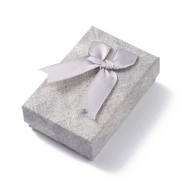PandaHall Cardboard Jewelry Boxes, with Ribbon Bowknot and Sponge, For Rings, Earrings, Necklaces, Rectangle, Light Grey, 9.3x6.3x3.05cm..., Gray
PandaHall Cardboard Jewelry Boxes, with Ribbon Bowknot and Sponge, For Rings, Earrings, Necklaces, Rectangle, Light Grey, 9.3x6.3x3.05cm..., Gray