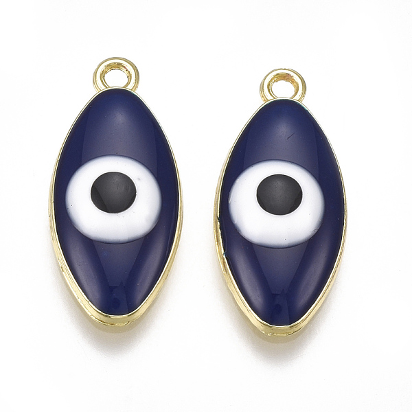 PandaHall Alloy Pendants, with Enamel, Evil Eye, Light Gold, Midnight Blue, 23x10.5x4mm, Hole: 1.5mm Alloy+Enamel Evil Eye Blue
PandaHall Alloy Pendants, with Enamel, Evil Eye, Light Gold, Midnight Blue, 23x10.5x4mm, Hole: 1.5mm Alloy+Enamel Evil Eye Blue