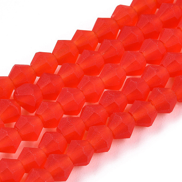 PandaHall Imitate Austrian Crystal Frosted Glass Beads Strands, Grade AA, Faceted, Bicone, Red, 3.5x3mm, Hole: 0.8mm, about...
PandaHall Imitate Austrian Crystal Frosted Glass Beads Strands, Grade AA, Faceted, Bicone, Red, 3.5x3mm, Hole: 0.8mm, about...