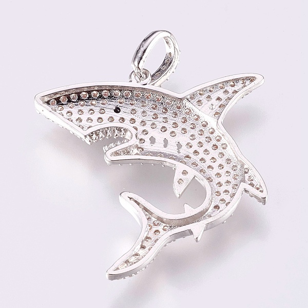 PandaHall Brass Micro Pave Cubic Zirconia Pendants, Shark Shape, Clear, Platinum, 27x28x3mm, Hole: 3x5mm Brass+Cubic Zirconia Fish Clear
PandaHall Brass Micro Pave Cubic Zirconia Pendants, Shark Shape, Clear, Platinum, 27x28x3mm, Hole: 3x5mm Brass+Cubic Zirconia Fish Clear
