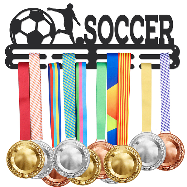 PandaHall Iron Medal Hanger Holder Display Wall Rack, 3-Line, with Screws, Black, Football, 400x150mm Iron Football Black
PandaHall Iron Medal Hanger Holder Display Wall Rack, 3-Line, with Screws, Black, Football, 400x150mm Iron Football Black