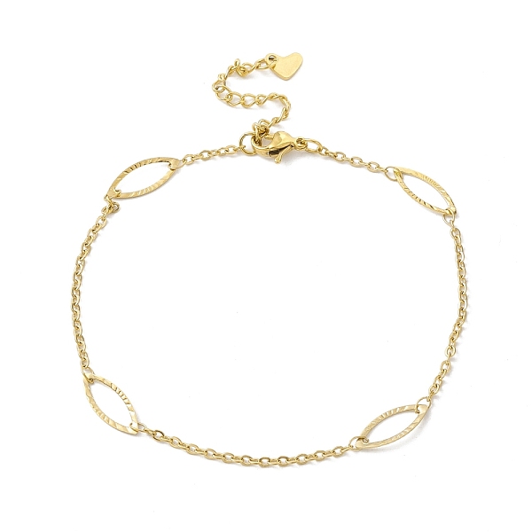 PandaHall Vacuum Plating 304 Stainless Steel Horse Eye Link Anklet with Cable Chains for Women, Golden, 9-1/8 inch(23.2cm) Stainless Steel
PandaHall Vacuum Plating 304 Stainless Steel Horse Eye Link Anklet with Cable Chains for Women, Golden, 9-1/8 inch(23.2cm) Stainless Steel