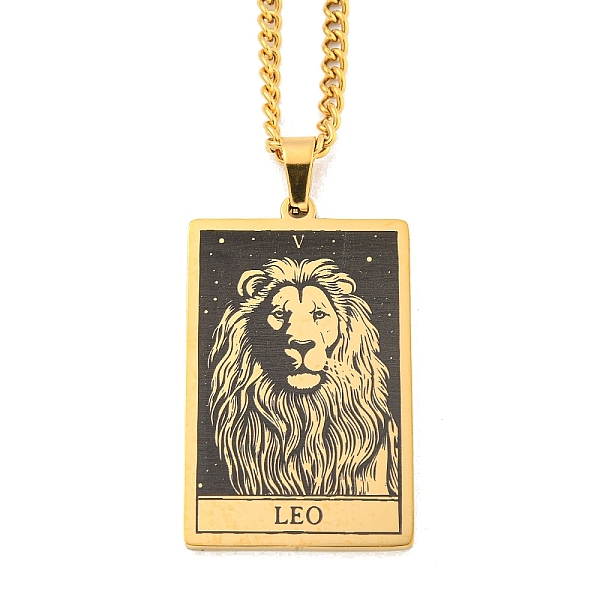 PandaHall 304 Stainless Steel Tarot Pendant Necklaces, Cable Chain Necklaces, Leo, 23.23~24.21 inch(59~61.5cm) 304 Stainless Steel Leo
PandaHall 304 Stainless Steel Tarot Pendant Necklaces, Cable Chain Necklaces, Leo, 23.23~24.21 inch(59~61.5cm) 304 Stainless Steel Leo
