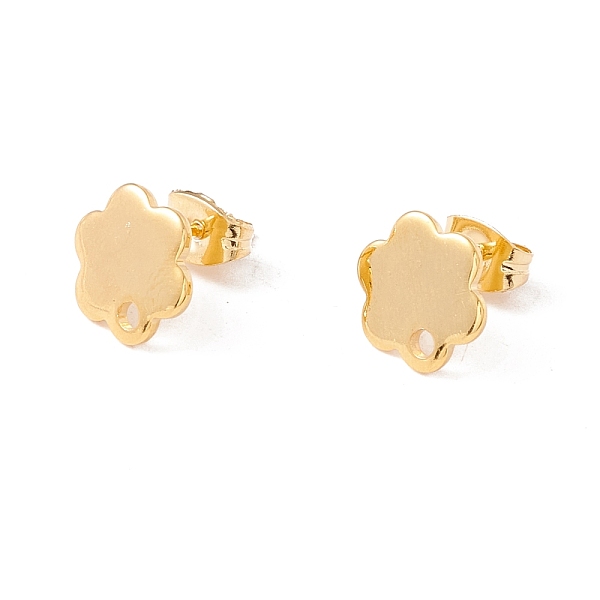 PandaHall 201 Stainless Steel Stud Earring Findings with Hole, 304 Stainless Steel Pins and Ear Nuts, Flower, Real 24K Gold Plated, 10x9mm...
PandaHall 201 Stainless Steel Stud Earring Findings with Hole, 304 Stainless Steel Pins and Ear Nuts, Flower, Real 24K Gold Plated, 10x9mm...