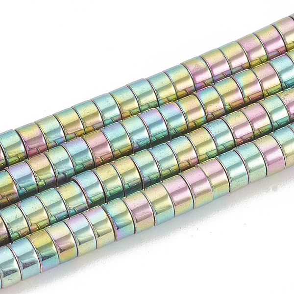 PandaHall Electroplate Non-magnetic Synthetic Hematite Beads Strands, Heishi Beads, Flat Round/Disc, Rainbow Plated, 4x2mm, Hole: 1mm, about...
PandaHall Electroplate Non-magnetic Synthetic Hematite Beads Strands, Heishi Beads, Flat Round/Disc, Rainbow Plated, 4x2mm, Hole: 1mm, about...