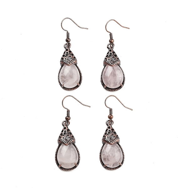 PandaHall Natural Rose Quartz Teardrop Dangle Earrings, Red Copper Plated Brass Earrings for Women, 48x15mm Rose Quartz Teardrop
PandaHall Natural Rose Quartz Teardrop Dangle Earrings, Red Copper Plated Brass Earrings for Women, 48x15mm Rose Quartz Teardrop