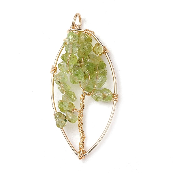 PandaHall Natural Peridot Chip Pendants, Golden Plated Brass Leaf Charms, 35~37x17~19x4.5~6.5mm, Hole: 3.3mm Peridot Leaf
PandaHall Natural Peridot Chip Pendants, Golden Plated Brass Leaf Charms, 35~37x17~19x4.5~6.5mm, Hole: 3.3mm Peridot Leaf