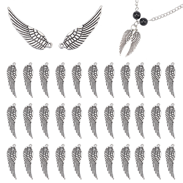 PandaHall 80Pcs Tibetan Style Alloy Pendants, Wing, Antique Silver, 3x0.9x0.15cm, Hole: 1.2mm Alloy Wing
PandaHall 80Pcs Tibetan Style Alloy Pendants, Wing, Antique Silver, 3x0.9x0.15cm, Hole: 1.2mm Alloy Wing