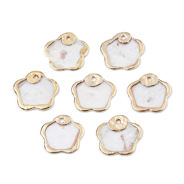PandaHall Natural Capiz Shell Charms, with Light Gold Plated Brass Edge, Flower, 12x12x0.5mm, Hole: 1mm Capiz Shell Flower
PandaHall Natural Capiz Shell Charms, with Light Gold Plated Brass Edge, Flower, 12x12x0.5mm, Hole: 1mm Capiz Shell Flower