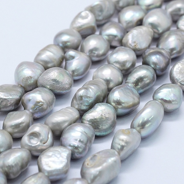 PandaHall Natural Cultured Freshwater Pearl Beads Strands, Potato, Silver, 11~12x11~12x8~9mm, Hole: 0.2mm, about 30pcs/strand, 14.1 inch...
PandaHall Natural Cultured Freshwater Pearl Beads Strands, Potato, Silver, 11~12x11~12x8~9mm, Hole: 0.2mm, about 30pcs/strand, 14.1 inch...