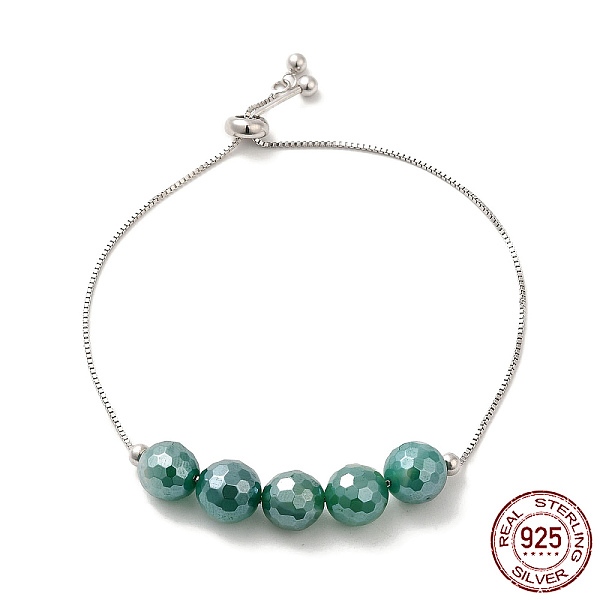 PandaHall Rhodium Plated Real Platinum Plated 925 Sterling Silver Slider Bracelets, with Dyed Natural Agate Round Beaded, with S925 Stamp...
PandaHall Rhodium Plated Real Platinum Plated 925 Sterling Silver Slider Bracelets, with Dyed Natural Agate Round Beaded, with S925 Stamp...