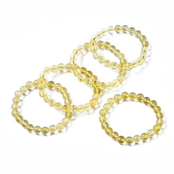 PandaHall Synthetic Citrine Beaded Stretch Bracelets, Round, 2-1/8 inch(55mm), Bead: 8~9mm Citrine
PandaHall Synthetic Citrine Beaded Stretch Bracelets, Round, 2-1/8 inch(55mm), Bead: 8~9mm Citrine