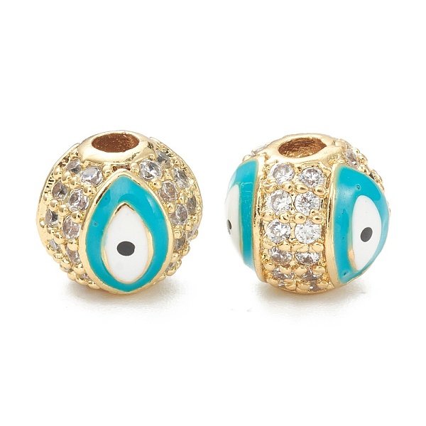 PandaHall Brass Micro Pave Cubic Zirconia Charms, with Enamel, Long-Lasting Plated, Flat Round with Evil Eye, Real 18K Gold Plated , Dark...
PandaHall Brass Micro Pave Cubic Zirconia Charms, with Enamel, Long-Lasting Plated, Flat Round with Evil Eye, Real 18K Gold Plated , Dark...
