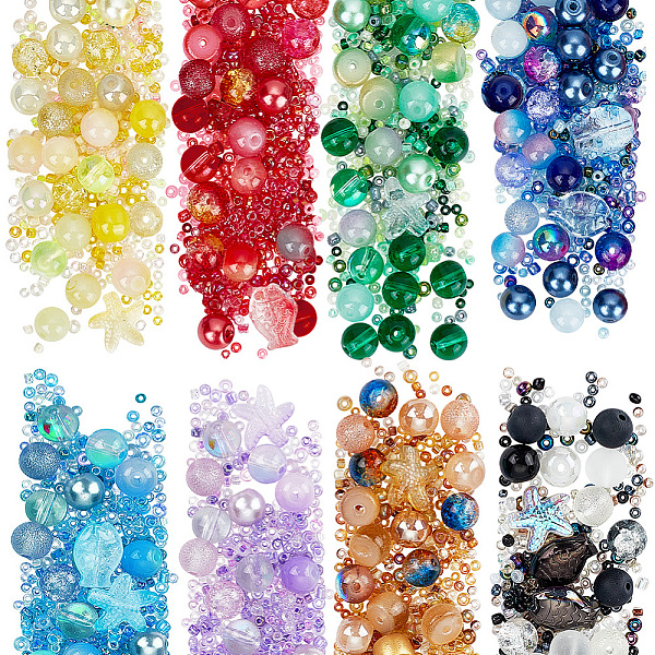 PandaHall ARRICRAFT 8 Color Glass Beads, Round & Starfish & Fish & Rondelle, Mixed Style, Mixed Color, 2~14x2~10x1~8.5mm, Hole: 0.8~1.5mm..., Multicolor
PandaHall ARRICRAFT 8 Color Glass Beads, Round & Starfish & Fish & Rondelle, Mixed Style, Mixed Color, 2~14x2~10x1~8.5mm, Hole: 0.8~1.5mm..., Multicolor