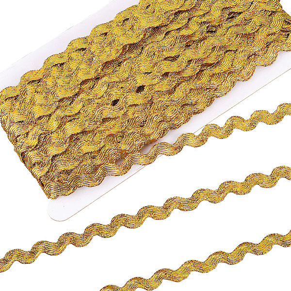 PandaHall Sparkle Wave Pattern Metallic Polyester Ribbon, Gold, 1/4 inch(7.5mm), about 27.34 Yards(25m)/Card Polyester Gold
PandaHall Sparkle Wave Pattern Metallic Polyester Ribbon, Gold, 1/4 inch(7.5mm), about 27.34 Yards(25m)/Card Polyester Gold