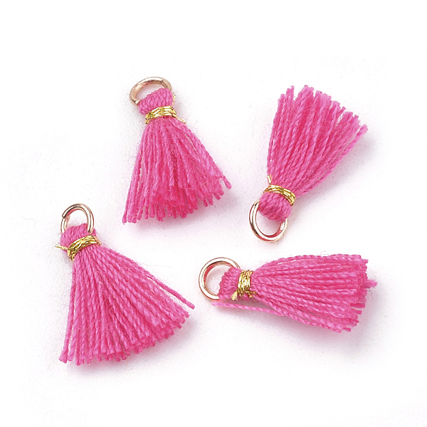 PandaHall Polycotton(Polyester Cotton) Tassel Pendant Decorations, Mini Tassel, with Iron Findings and Metallic Cord, Light Gold, Hot Pink...
PandaHall Polycotton(Polyester Cotton) Tassel Pendant Decorations, Mini Tassel, with Iron Findings and Metallic Cord, Light Gold, Hot Pink...
