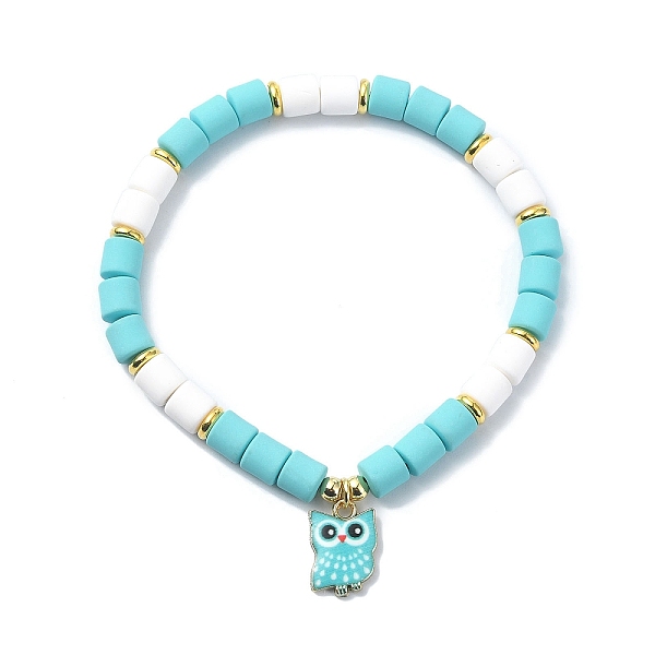 PandaHall Polymer Clay Column Beaded Stretch Bracelets, with Alloy Owl Charms, Medium Turquoise, Inner Diameter: 2-1/4 inch(5.7cm) Polymer...
PandaHall Polymer Clay Column Beaded Stretch Bracelets, with Alloy Owl Charms, Medium Turquoise, Inner Diameter: 2-1/4 inch(5.7cm) Polymer...