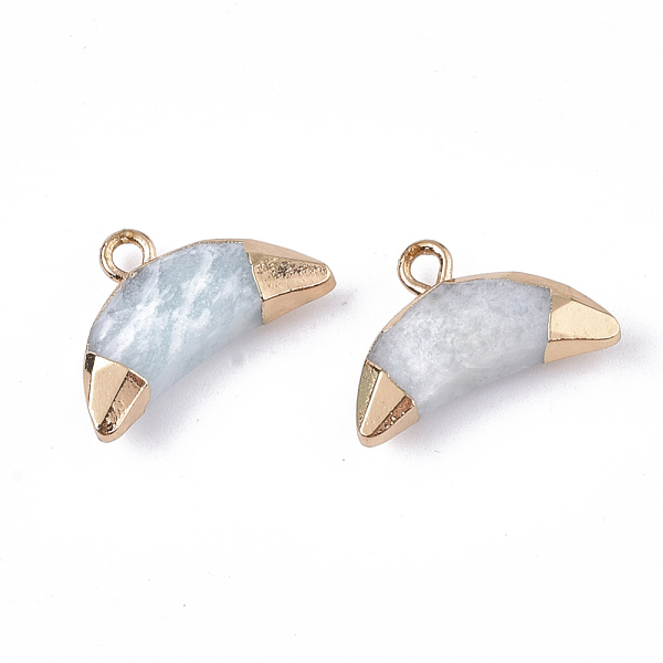 PandaHall Electroplate Natural Amazonite Charms, with Iron Findings, Faceted, Moon, Golden, 12~13x18~19x5mm, Hole: 1.8mm Amazonite Moon
PandaHall Electroplate Natural Amazonite Charms, with Iron Findings, Faceted, Moon, Golden, 12~13x18~19x5mm, Hole: 1.8mm Amazonite Moon