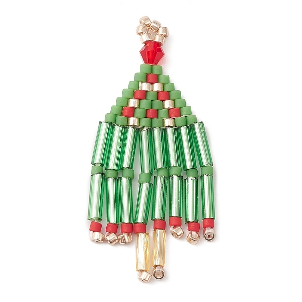 PandaHall Handmade Seed Beads, Loom Pattern, Christmas Tree Tassel Pendant, Lime Green, 38x18x2mm, Hole: 1.8mm Glass Christmas Tree
PandaHall Handmade Seed Beads, Loom Pattern, Christmas Tree Tassel Pendant, Lime Green, 38x18x2mm, Hole: 1.8mm Glass Christmas Tree