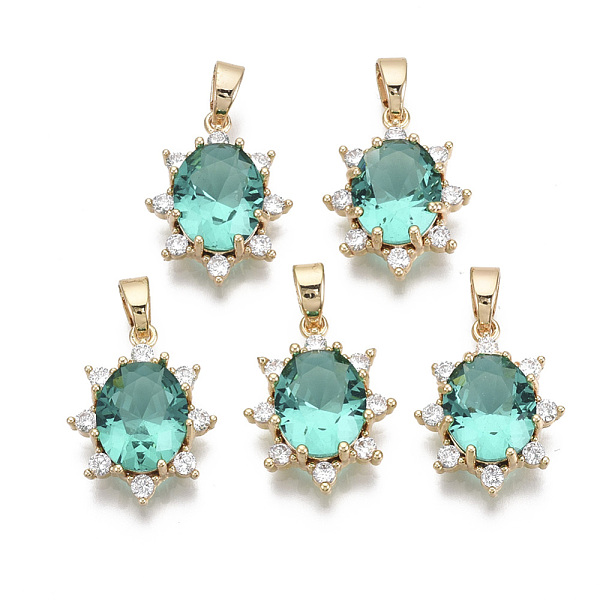 PandaHall Brass Micro Pave Cubic Zirconia Pendants, with Glass and Brass Snap on Bails, Nickel Free, Real 18k Gold Plated, Oval, Medium Sea...
PandaHall Brass Micro Pave Cubic Zirconia Pendants, with Glass and Brass Snap on Bails, Nickel Free, Real 18k Gold Plated, Oval, Medium Sea...