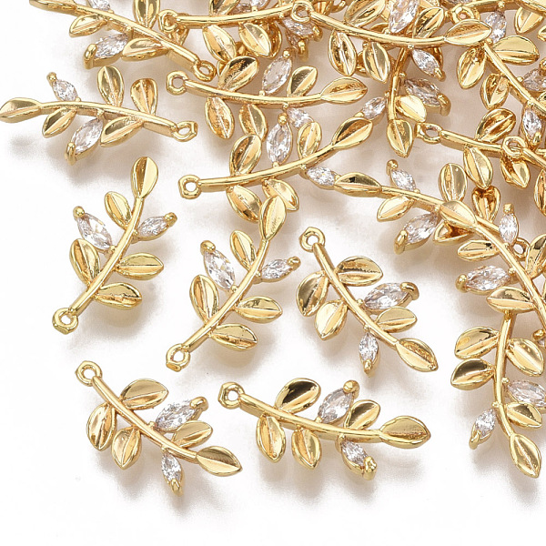 PandaHall Brass Cubic Zirconia Pendants, Nickel Free, Leafy Branches, Clear, Real 18K Gold Plated, 17.5x9x3mm, Hole: 0.7mm Brass+Cubic...
PandaHall Brass Cubic Zirconia Pendants, Nickel Free, Leafy Branches, Clear, Real 18K Gold Plated, 17.5x9x3mm, Hole: 0.7mm Brass+Cubic...
