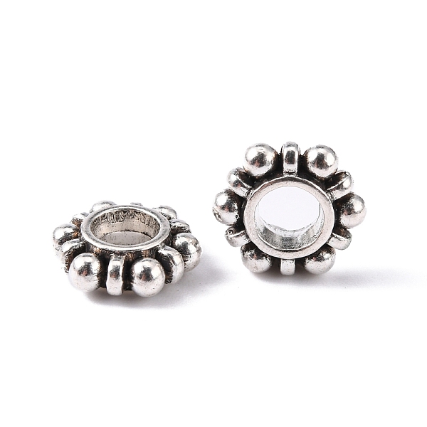PandaHall Alloy Beads Spacers, Cadmium Free & Nickel Free & Lead Free, Flower, Antique Silver, 11x4mm, Hole: 5mm Alloy Flower
PandaHall Alloy Beads Spacers, Cadmium Free & Nickel Free & Lead Free, Flower, Antique Silver, 11x4mm, Hole: 5mm Alloy Flower