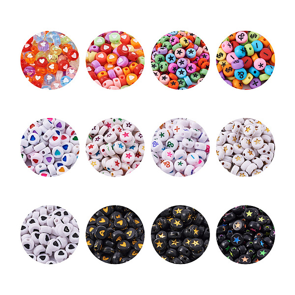 PandaHall 1200Pcs 12 Style Opaque Acrylic Beads, Flat Round with Mixed Pattern , Mixed Color, 100pcs/style Acrylic Flat Round Multicolor
PandaHall 1200Pcs 12 Style Opaque Acrylic Beads, Flat Round with Mixed Pattern , Mixed Color, 100pcs/style Acrylic Flat Round Multicolor