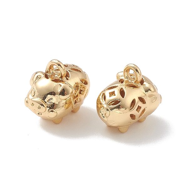 PandaHall Rack Plating Brass Charms, Long-Lasting Plated, Pig Charm, Real 18K Gold Plated, 10x8.5x12mm, Hole: 1.5mm Brass Pig Clear
PandaHall Rack Plating Brass Charms, Long-Lasting Plated, Pig Charm, Real 18K Gold Plated, 10x8.5x12mm, Hole: 1.5mm Brass Pig Clear
