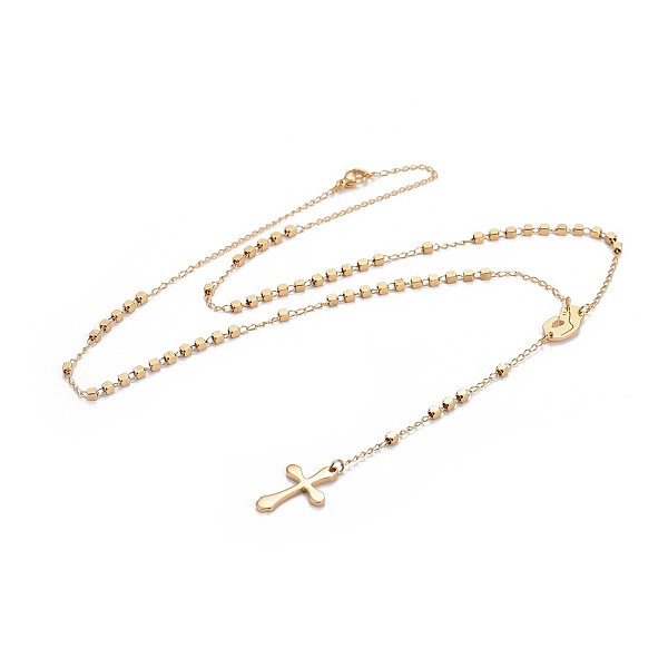 PandaHall 304 Stainless Steel Rosary Bead Necklaces for Easter, Cross and Virgin Mary, Golden, 20.8 inch(52.9cm) 304 Stainless Steel
PandaHall 304 Stainless Steel Rosary Bead Necklaces for Easter, Cross and Virgin Mary, Golden, 20.8 inch(52.9cm) 304 Stainless Steel
