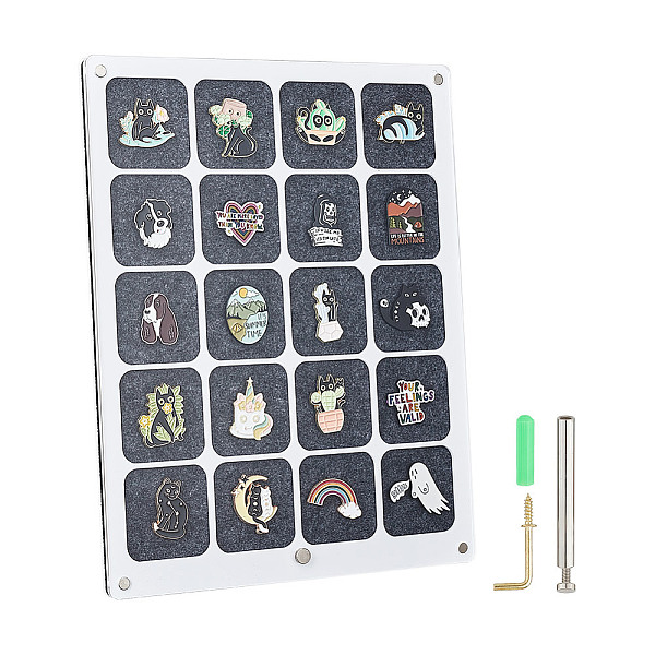 PandaHall 20 Grids Clear Acrylic Pin Display, Acrylic with Felt Commemorative Pin Display Tray Desktop Pin Display Holder Board for Enamel..., White
PandaHall 20 Grids Clear Acrylic Pin Display, Acrylic with Felt Commemorative Pin Display Tray Desktop Pin Display Holder Board for Enamel..., White