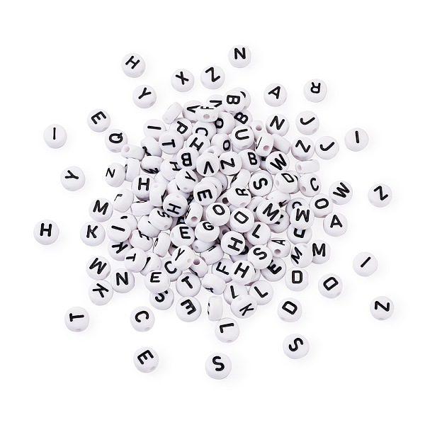 PandaHall Letter Acrylic Beads, Mixed Letters A to Z, Flat Round, White, 7x4mm, 1000pcs/bag Acrylic Flat Round White
PandaHall Letter Acrylic Beads, Mixed Letters A to Z, Flat Round, White, 7x4mm, 1000pcs/bag Acrylic Flat Round White
