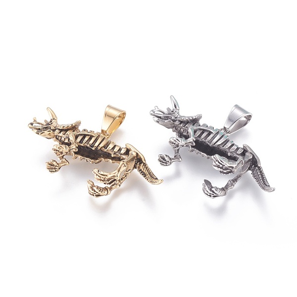 PandaHall 304 Stainless Steel Big Pendants, Dinosaur Bones, Mixed Color, 31x55.5x18mm, Hole: 6.5x10mm 304 Stainless Steel Dinosaur
PandaHall 304 Stainless Steel Big Pendants, Dinosaur Bones, Mixed Color, 31x55.5x18mm, Hole: 6.5x10mm 304 Stainless Steel Dinosaur