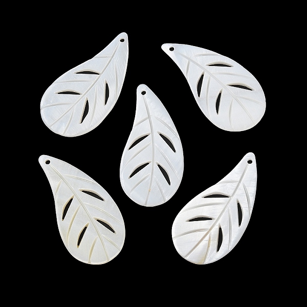 PandaHall Natural Freshwater Shell Pendants, Hollow Leaf Charms, WhiteSmoke, 44~45x22x2mm, Hole: 1.6mm Freshwater Shell Leaf White
PandaHall Natural Freshwater Shell Pendants, Hollow Leaf Charms, WhiteSmoke, 44~45x22x2mm, Hole: 1.6mm Freshwater Shell Leaf White