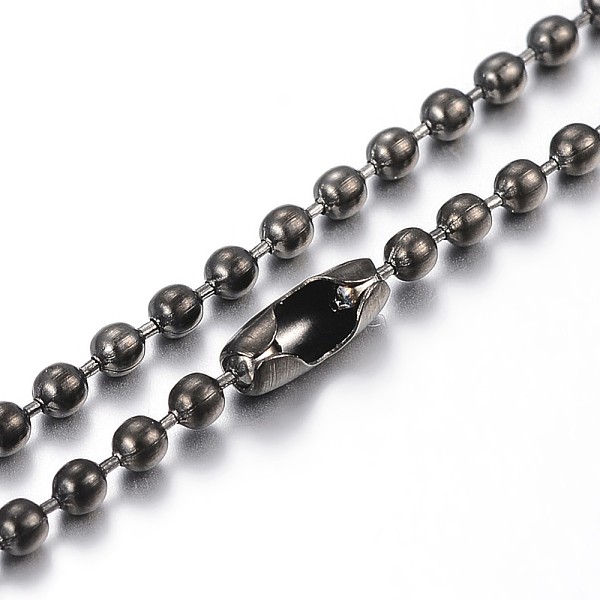 PandaHall 304 Stainless Steel Ball Chain Necklaces Making, Round, Electrophoresis Black, 23.6 inch(60cm), 1.5mm 304 Stainless Steel
PandaHall 304 Stainless Steel Ball Chain Necklaces Making, Round, Electrophoresis Black, 23.6 inch(60cm), 1.5mm 304 Stainless Steel