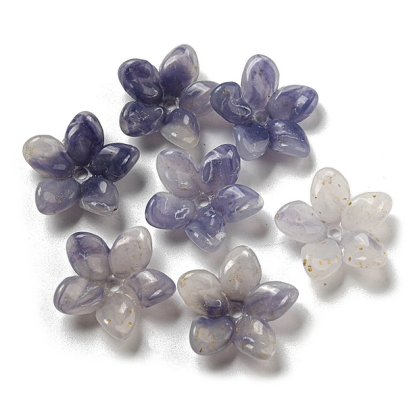 PandaHall Two-tone Opaque Acrylic Bead Caps, 5-Petal Flower, Indigo, 23x7.5mm, Hole: 2mm Acrylic Purple
PandaHall Two-tone Opaque Acrylic Bead Caps, 5-Petal Flower, Indigo, 23x7.5mm, Hole: 2mm Acrylic Purple