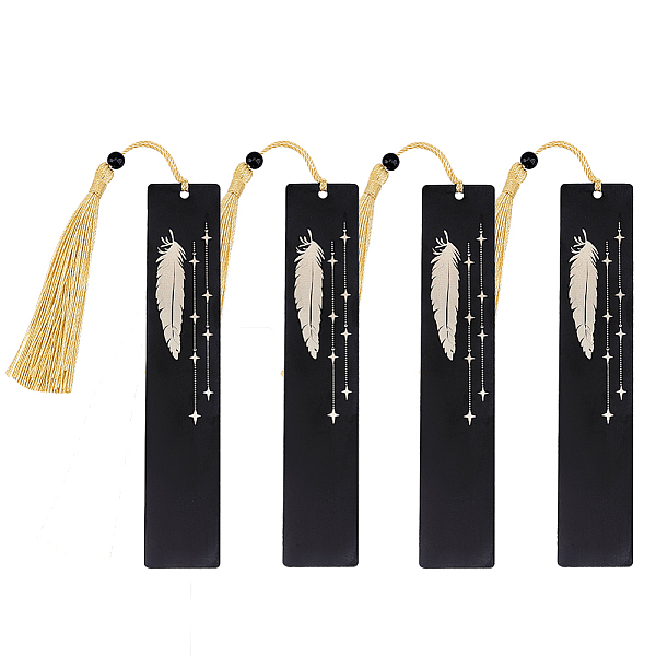 PandaHall Stainless Steel Bookmarks, with Polyester Tassel, Rectangle with Feather Pattern, Black, 260mm Stainless Steel Feather Black
PandaHall Stainless Steel Bookmarks, with Polyester Tassel, Rectangle with Feather Pattern, Black, 260mm Stainless Steel Feather Black